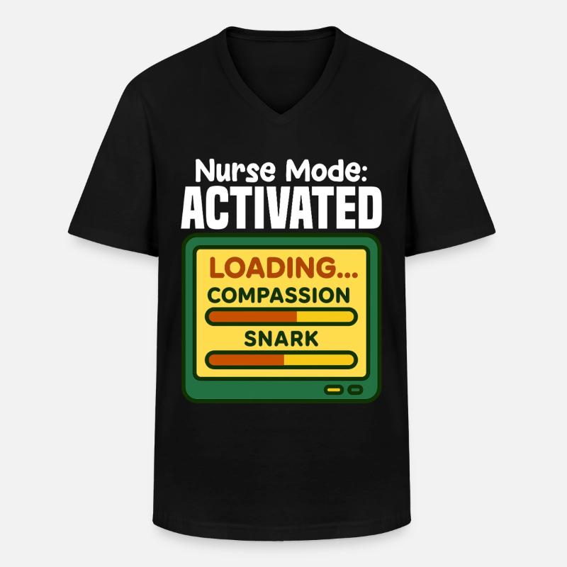 KRANKENSCHWESTER-MODUS AKTIVIERT - SCHWESTER-GESCHENK - Männer-T-Shirt mit V-Ausschnitt - Schwarz