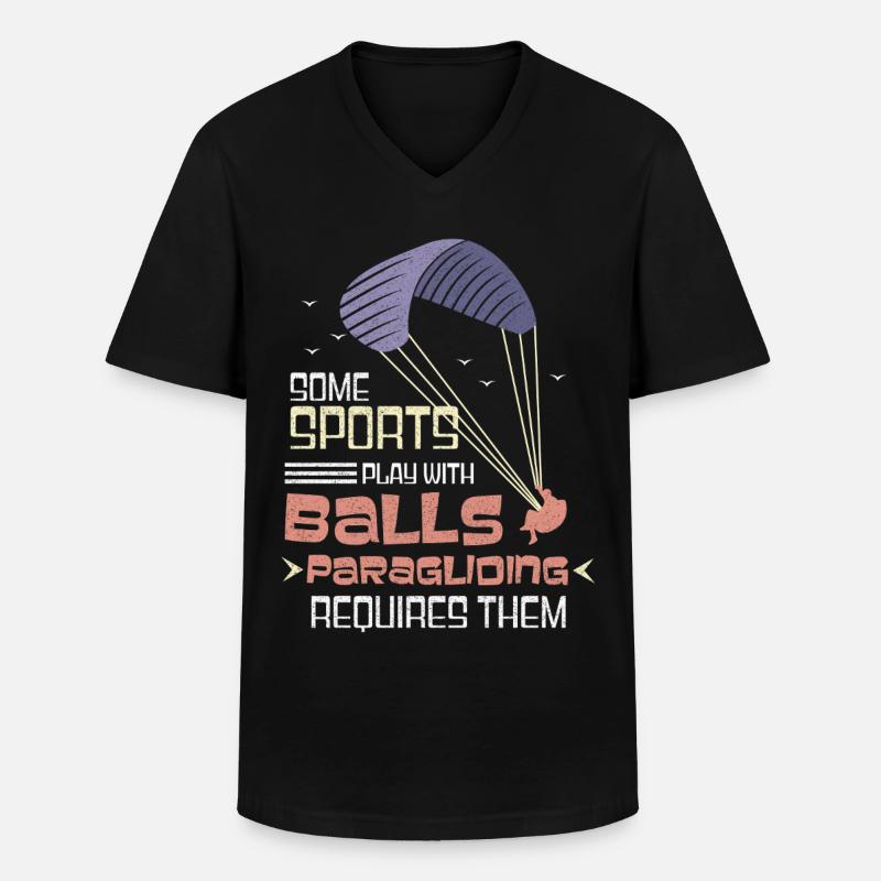 Mut zum Flug - Männer-T-Shirt mit V-Ausschnitt - Schwarz