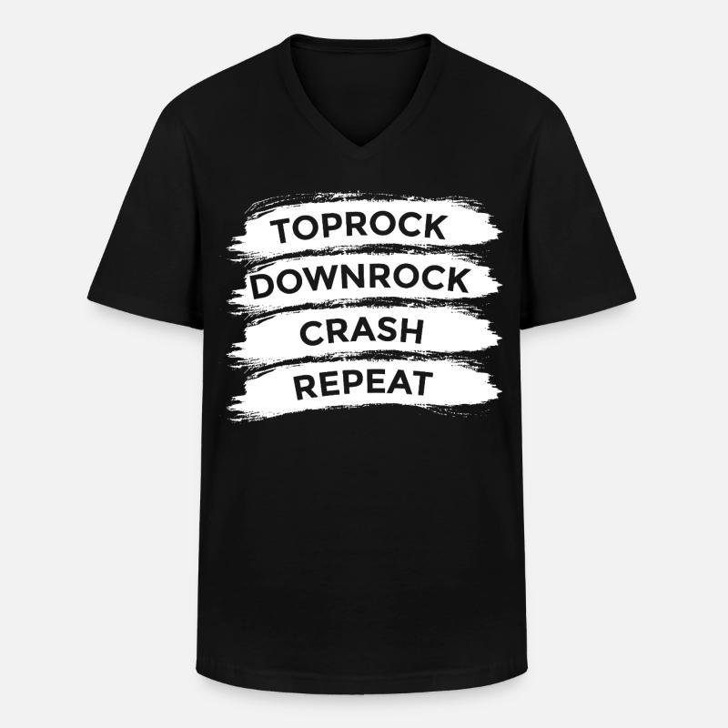 Breakdance Techniken - Männer-T-Shirt mit V-Ausschnitt - Schwarz