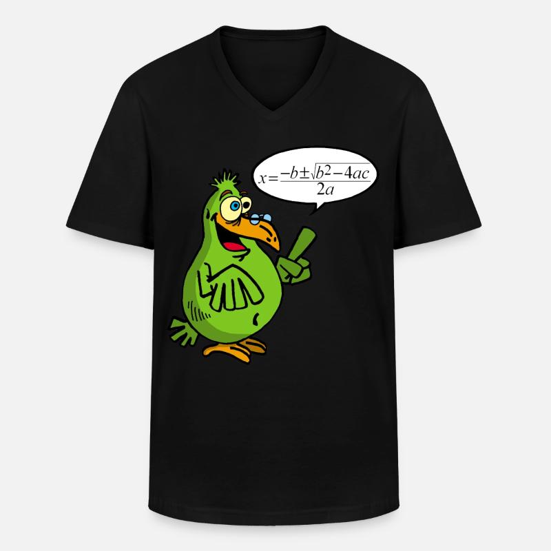 Intelligenter Vogel - Männer-T-Shirt mit V-Ausschnitt - Schwarz