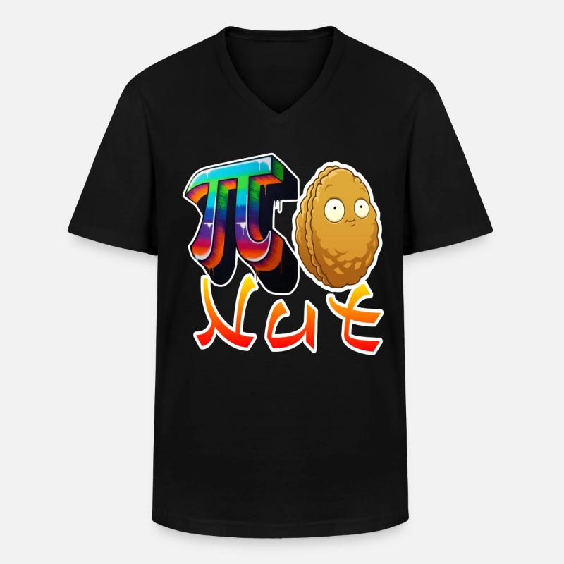 PNut - Männer-T-Shirt mit V-Ausschnitt - Schwarz