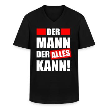 Der Mann der alles kann Alleskönner - Männer-T-Shirt mit V-Ausschnitt - Schwarz - Vorne - AI Model Male 178 dark (178cm)