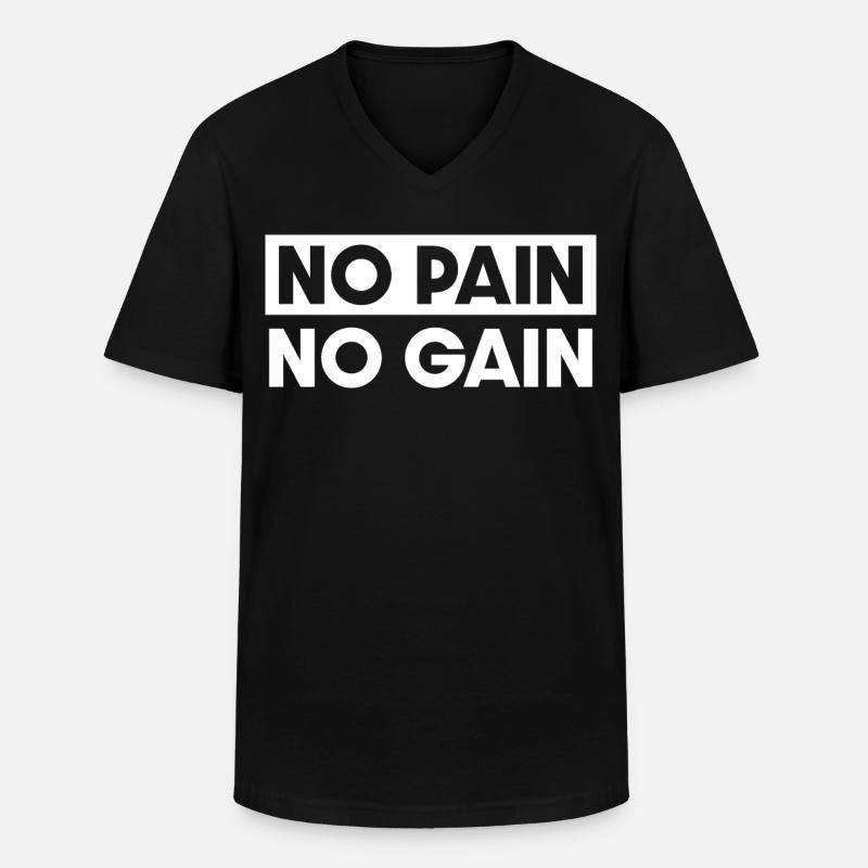 Ohne Fleiß kein Preis - Männer-T-Shirt mit V-Ausschnitt - Schwarz