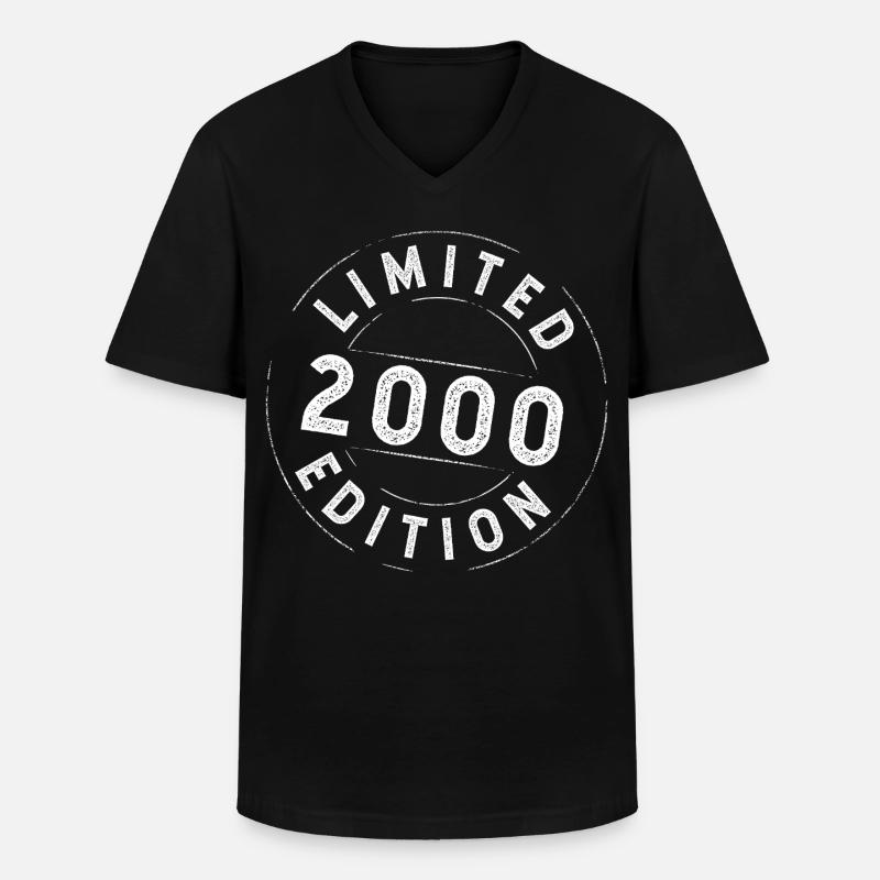 Limited Edition 2000 - Männer-T-Shirt mit V-Ausschnitt - Schwarz