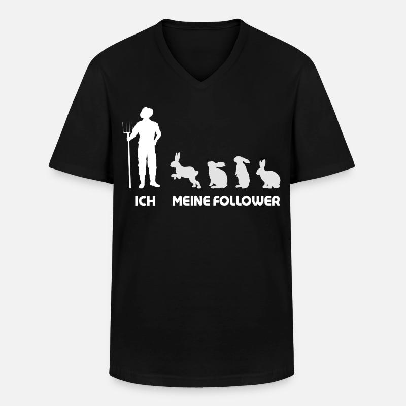 Moi, mes disciples, Rabbit Man - T-shirt col V Homme - noir