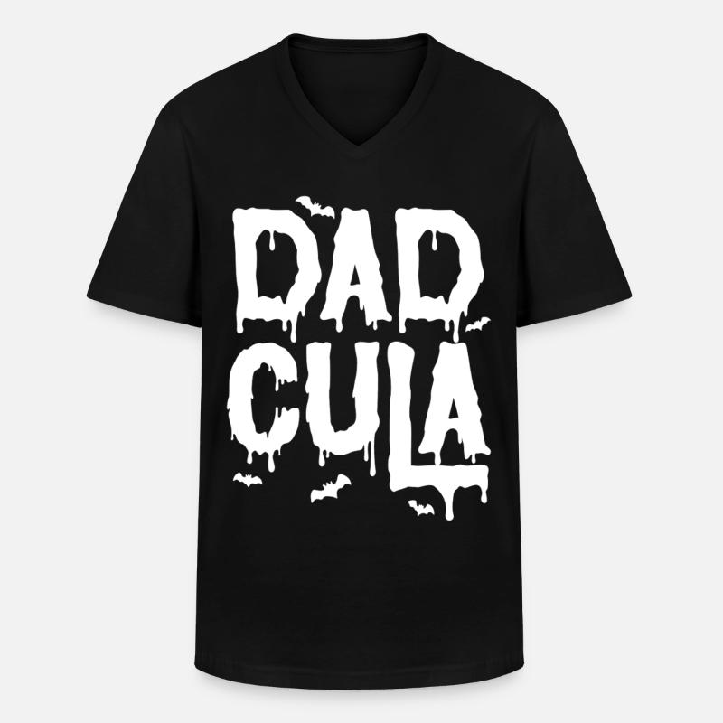 dadcula - Männer-T-Shirt mit V-Ausschnitt - Schwarz