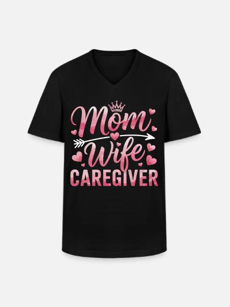 Mutter Tochter Herz Motiv - Männer-T-Shirt mit V-Ausschnitt - Schwarz