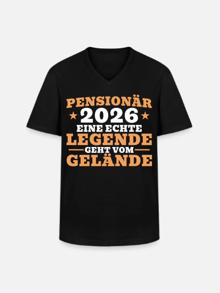 Pensioner 2026 - Retired colleague - Men's V-Neck T-Shirt - black