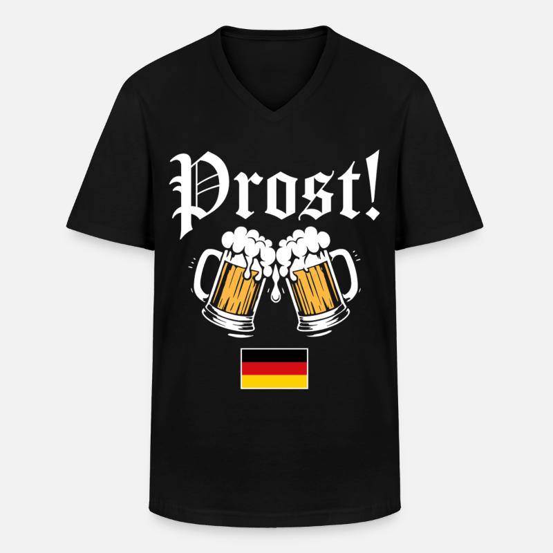 Prost! - Männer-T-Shirt mit V-Ausschnitt - Schwarz