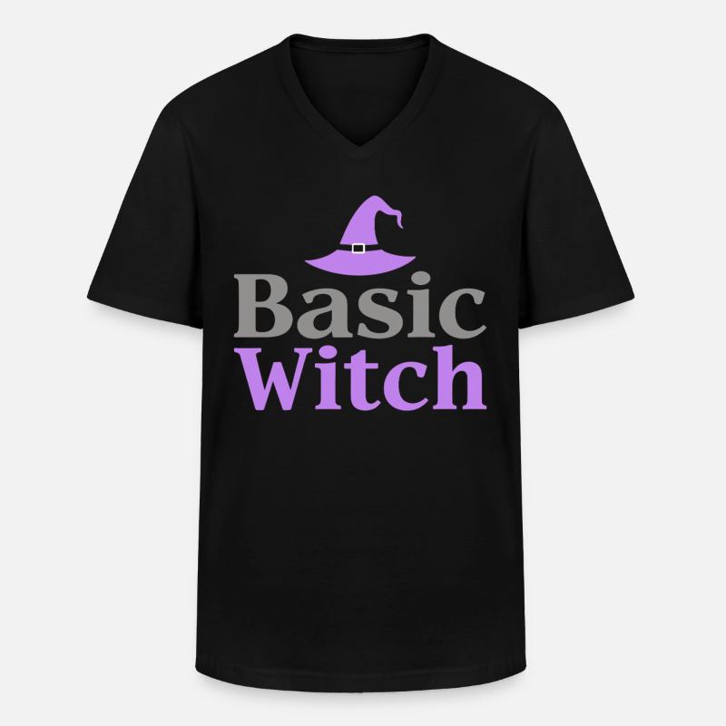 Basic Witch Halloween Spruch Zitat - Männer-T-Shirt mit V-Ausschnitt - Schwarz