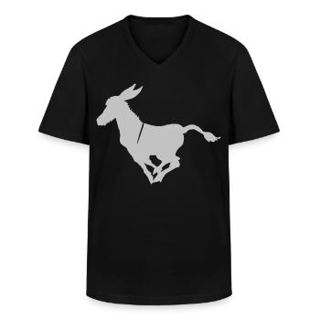 Süßer Esel Geschenkidee für Eselfreunde - Männer-T-Shirt mit V-Ausschnitt - Schwarz - Vorne - AI Model Male 178 dark (178cm)