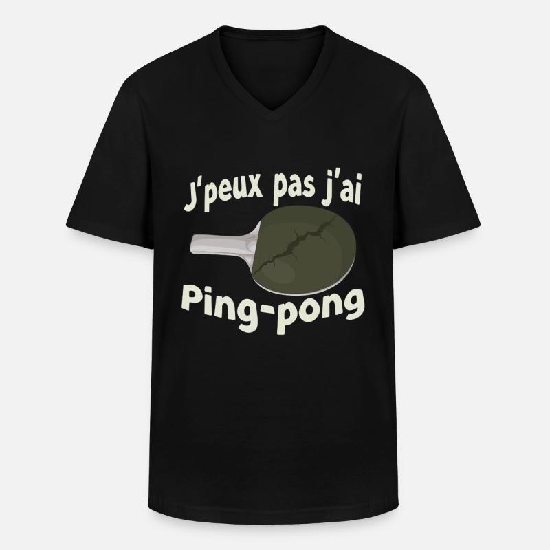 Ping-Pong-Pause Humor - Männer-T-Shirt mit V-Ausschnitt - Schwarz
