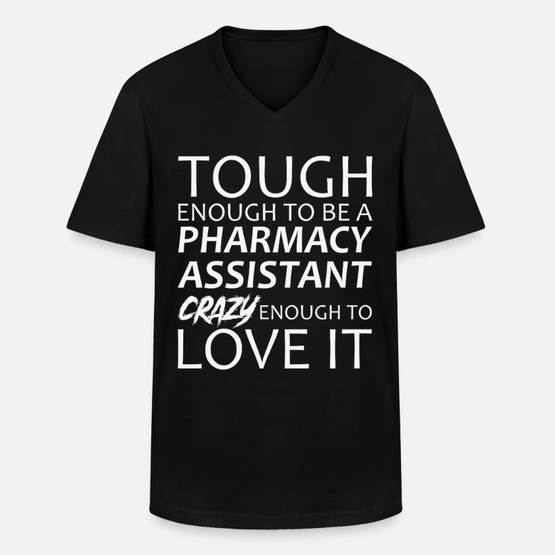 Pharmacy assistant Crazy - Männer-T-Shirt mit V-Ausschnitt - Schwarz