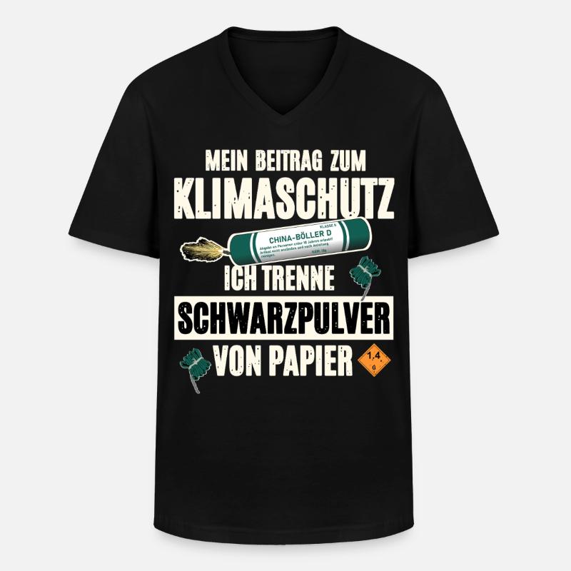 Pyrotechniker Pyro - Männer-T-Shirt mit V-Ausschnitt - Schwarz