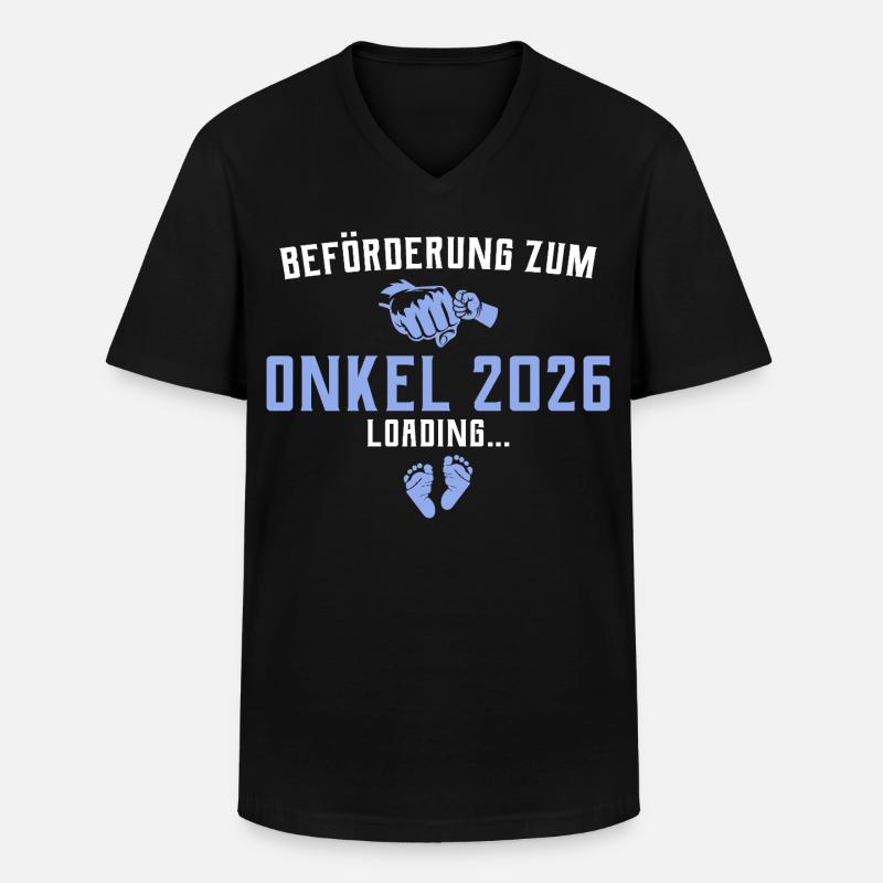 Beförderung zum Onkel 2026 loading - Männer-T-Shirt mit V-Ausschnitt - Schwarz