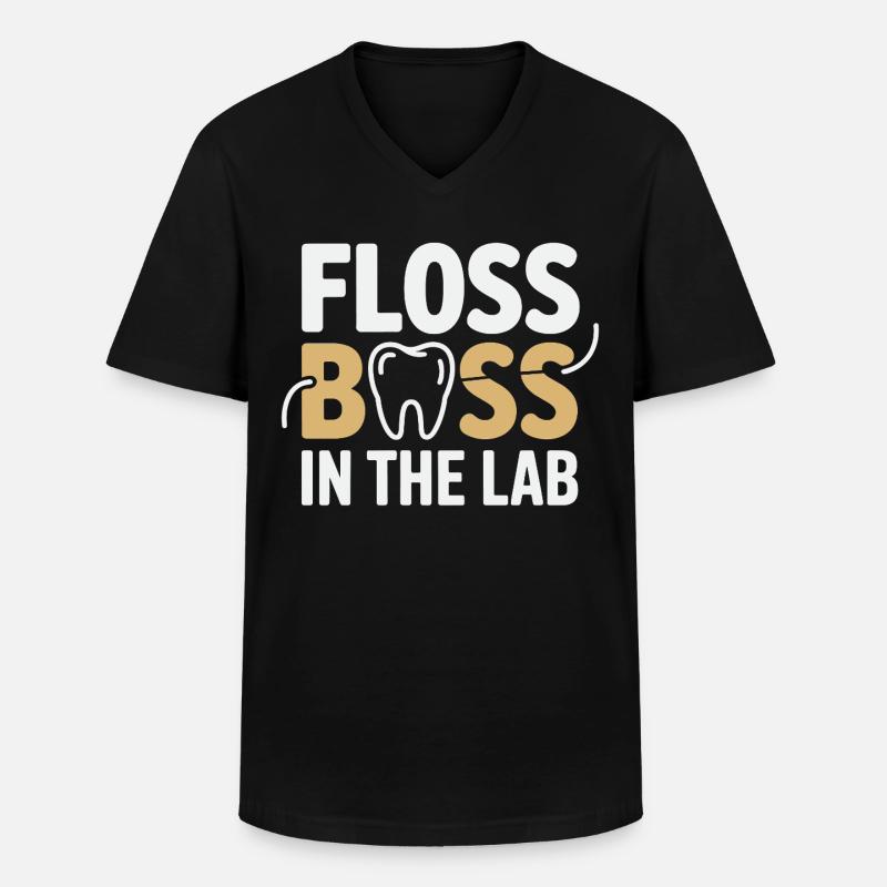 Zahntechniker-Präzision - Männer-T-Shirt mit V-Ausschnitt - Schwarz