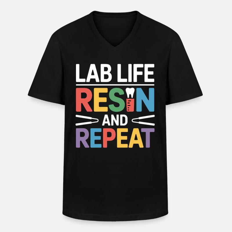 Dentallaborant Arbeitskunst - Männer-T-Shirt mit V-Ausschnitt - Schwarz