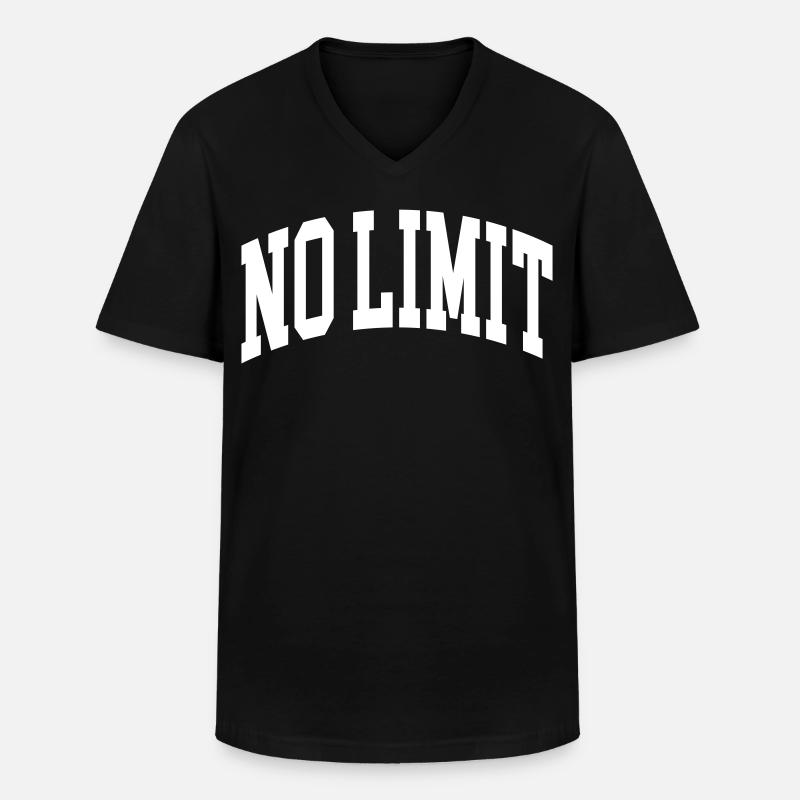 No Limit - Männer-T-Shirt mit V-Ausschnitt - Schwarz