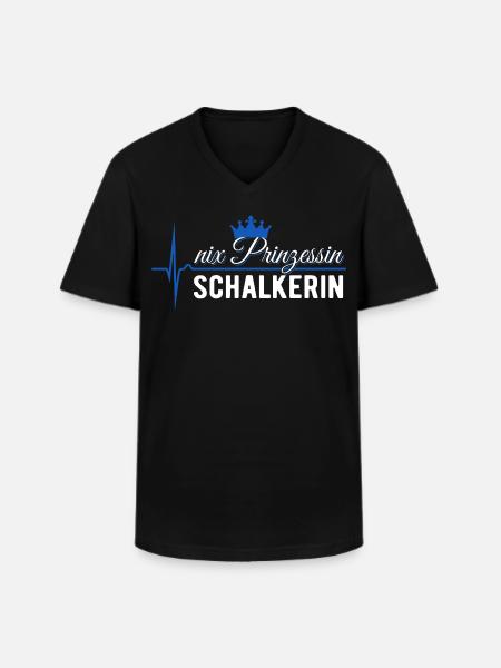 Nix Prinzessin - Schalkerin - ECG Pulse Gift - Men's V-Neck T-Shirt - black
