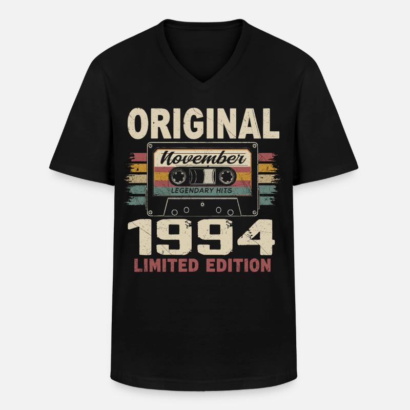November 1994 Geschenk November 1994 - Männer-T-Shirt mit V-Ausschnitt - Schwarz