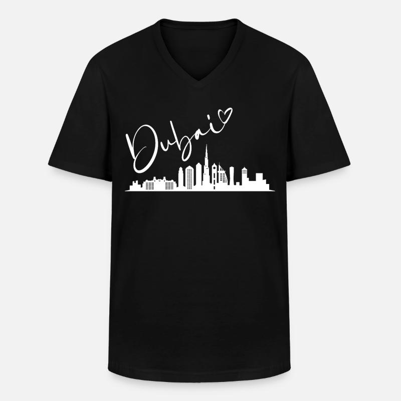 Dubai – Skyline der Träume - Männer-T-Shirt mit V-Ausschnitt - Schwarz