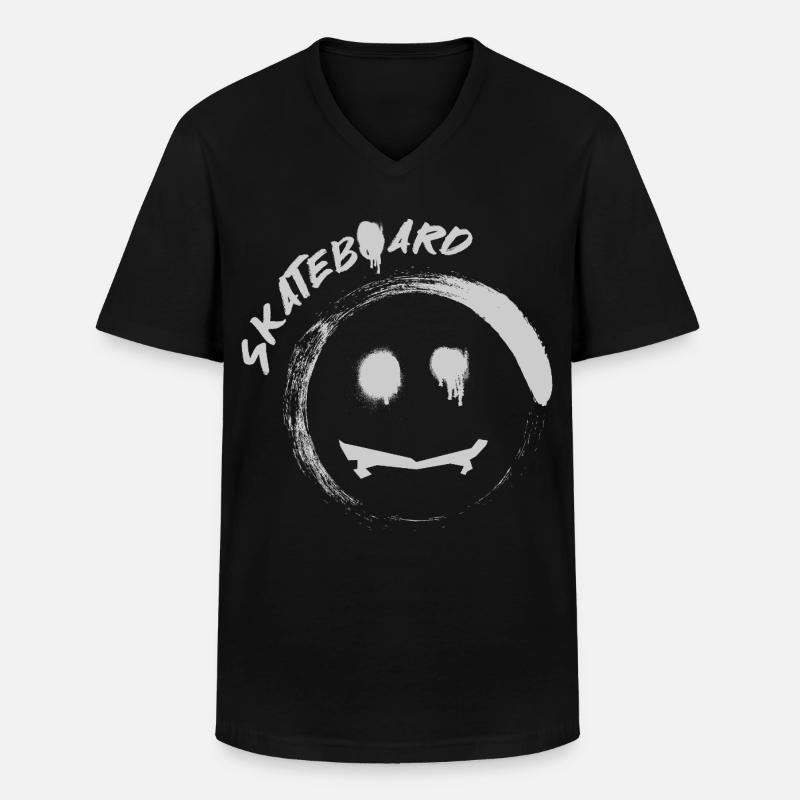 Skateboard - Men's V-Neck T-Shirt - black