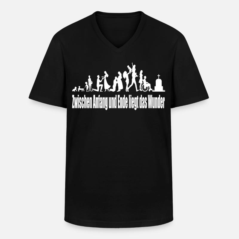 Vielfalt der Gemeinschaft Lebenswege - Männer-T-Shirt mit V-Ausschnitt - Schwarz