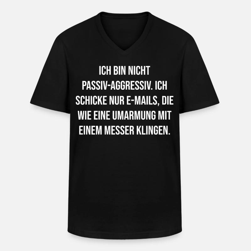 Schneidende E-Mail Umarmung - Männer-T-Shirt mit V-Ausschnitt - Schwarz