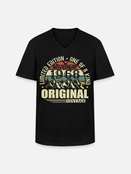 Birthday november 1968 - Men's V-Neck T-Shirt - black