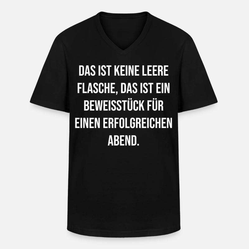 Beweisstück Abend Typo - Männer-T-Shirt mit V-Ausschnitt - Schwarz