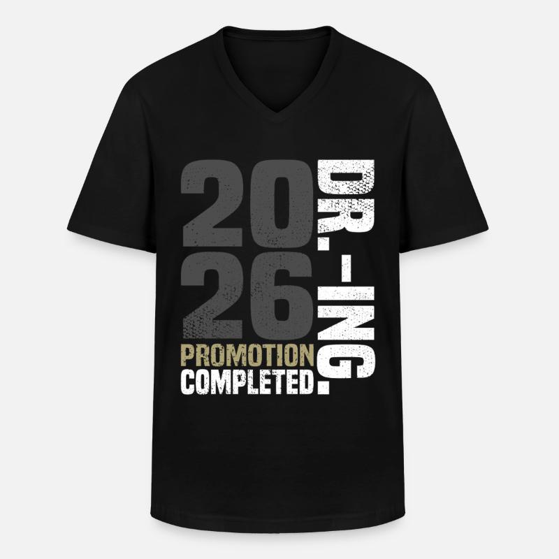 Dr. Ing. Promotion Completed - Männer-T-Shirt mit V-Ausschnitt - Schwarz