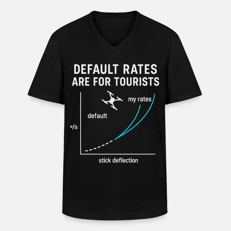 Le tariffe predefinite sono per i turisti amanti dei droni - Maglietta da uomo classica con scollo a V - nero