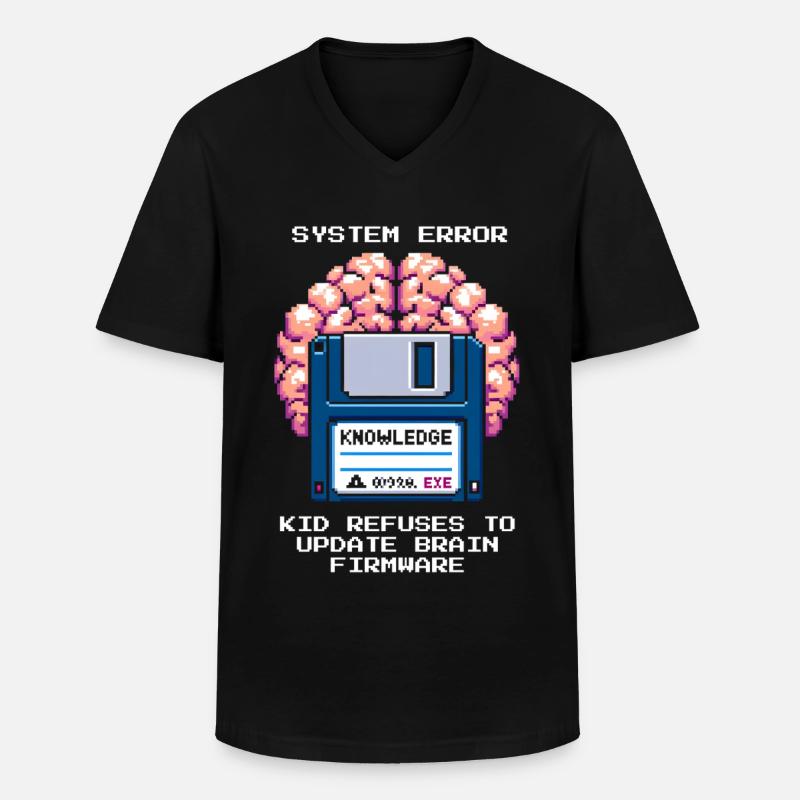 Systemfehler: Update verweigert | Homeschool - Männer-T-Shirt mit V-Ausschnitt - Schwarz