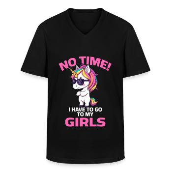 Einhorn Girls Spruch Sonnenbrille Cool Unicorn - Männer-T-Shirt mit V-Ausschnitt - Schwarz - Vorne - AI Model Male 178 dark (178cm)