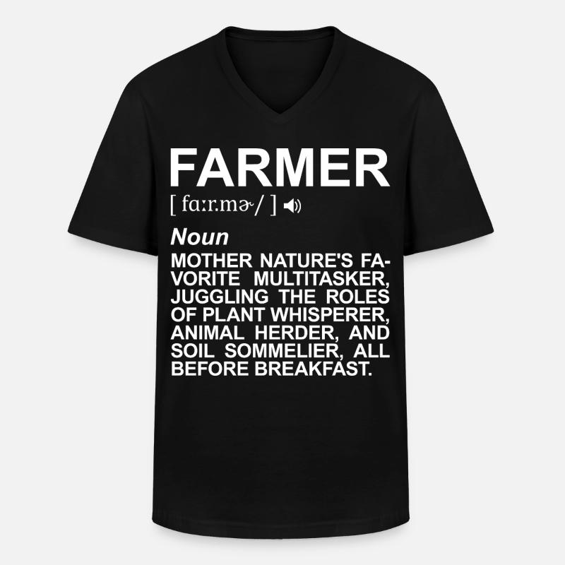 Bauer Begriffserklärung - Männer-T-Shirt mit V-Ausschnitt - Schwarz