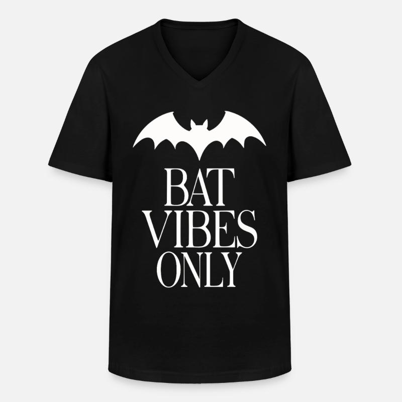 Bat Vibes Only – Goth Statement - Men's V-Neck T-Shirt - black