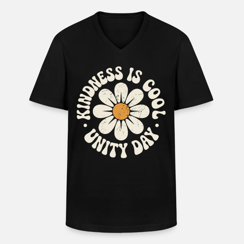 Freundlichkeit Ist Cool Retro Schöne Botschaft - Männer-T-Shirt mit V-Ausschnitt - Schwarz