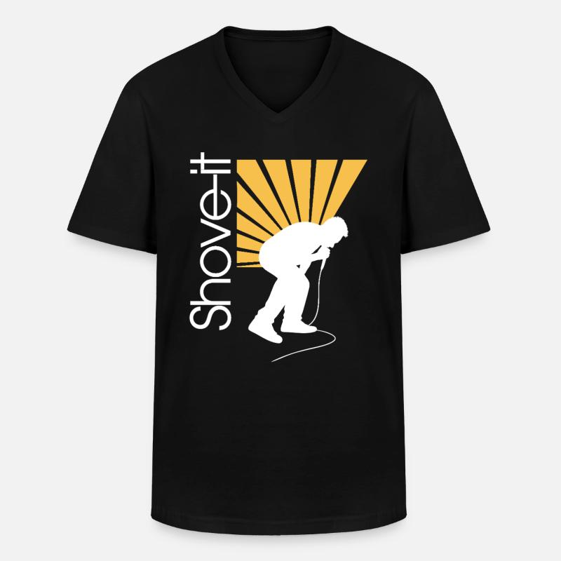SCHIEB ES, SCHIEB ES!! -AFFE - Männer-T-Shirt mit V-Ausschnitt - Schwarz