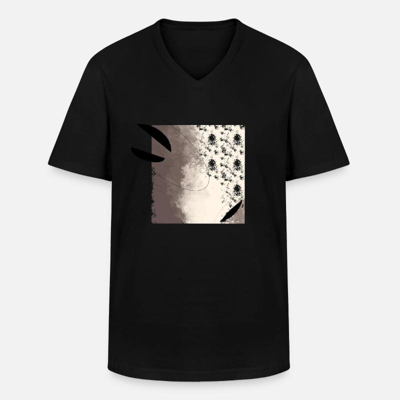 Abstract shadows and light surfaces - Men's V-Neck T-Shirt - black
