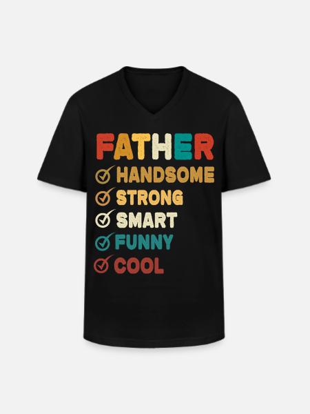 Dad Father Father's Day - Men's V-Neck T-Shirt - black