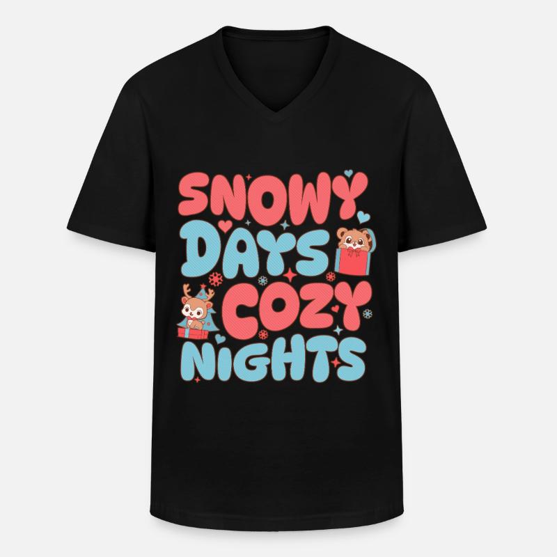 Rentier Outfit perfekte Geschenkidee - Männer-T-Shirt mit V-Ausschnitt - Schwarz