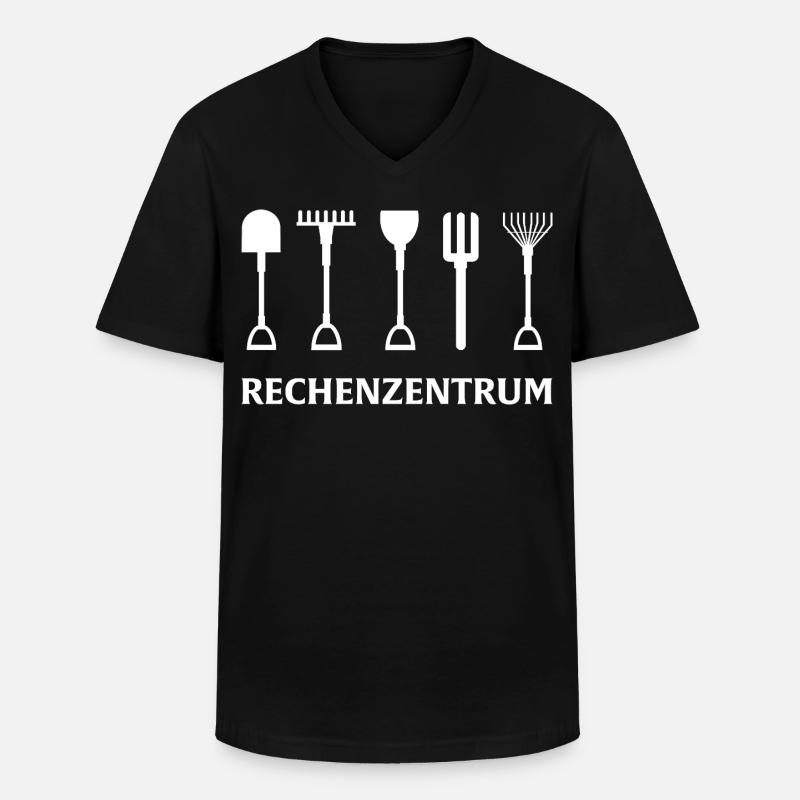 Rechenzentrum Gartenarbeit  - Männer-T-Shirt mit V-Ausschnitt - Schwarz