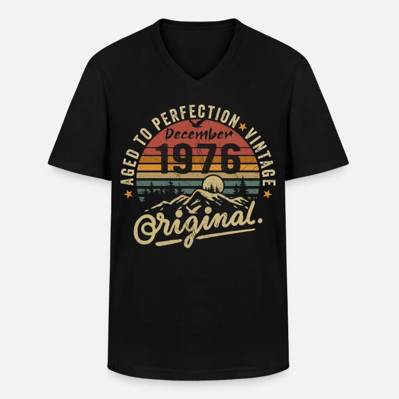 Legenden wurden im Dezember 1976 - Männer-T-Shirt mit V-Ausschnitt - Schwarz