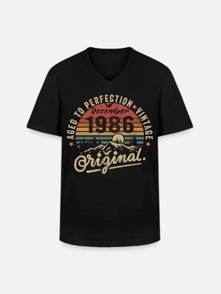 Legenden wurden im Dezember 1986 - Männer-T-Shirt mit V-Ausschnitt - Schwarz