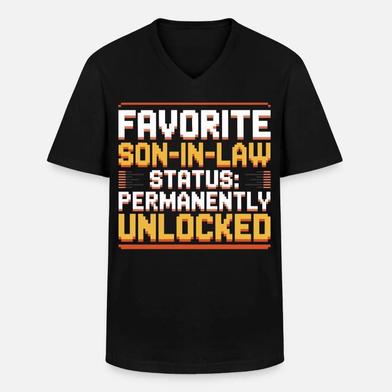 Schwiegermutter Retro Lustiger Schwiegervater - Männer-T-Shirt mit V-Ausschnitt - Schwarz