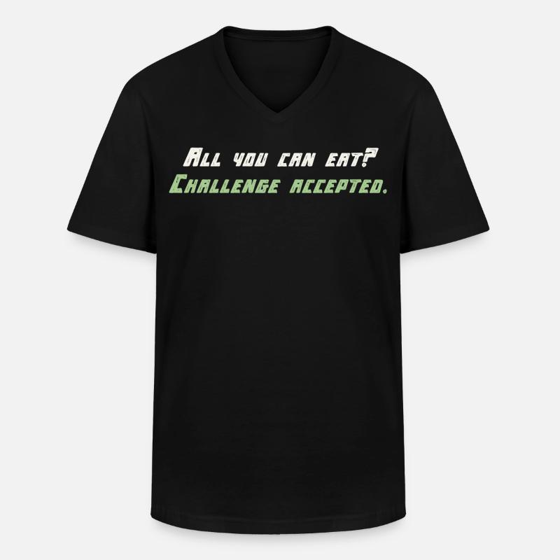 Challange Accepted - Männer-T-Shirt mit V-Ausschnitt - Schwarz
