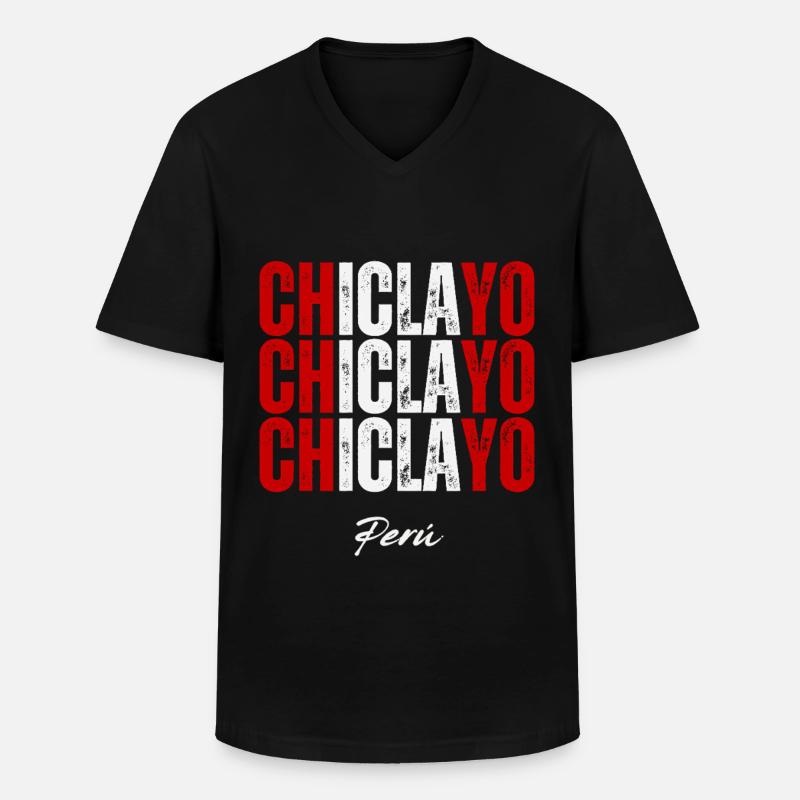 Chiclayo Peru, peruanischer Stolz - Männer-T-Shirt mit V-Ausschnitt - Schwarz