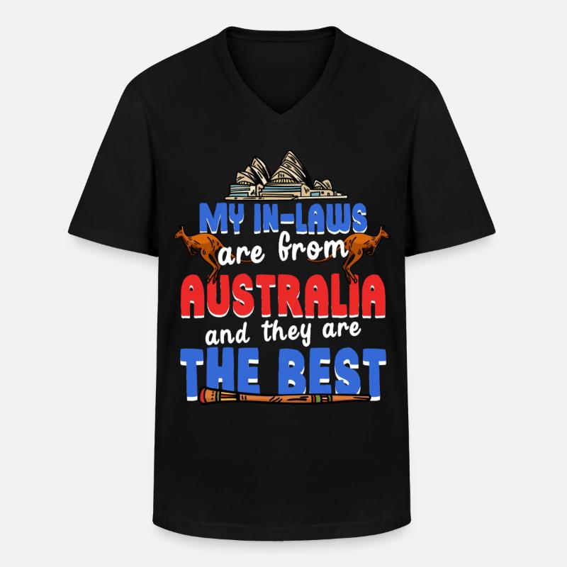 Australische Schwiegermutter - Männer-T-Shirt mit V-Ausschnitt - Schwarz
