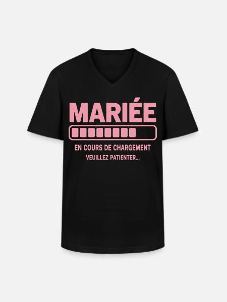 Braut lädt Humor Junggesellenabschied - Männer-T-Shirt mit V-Ausschnitt - Schwarz