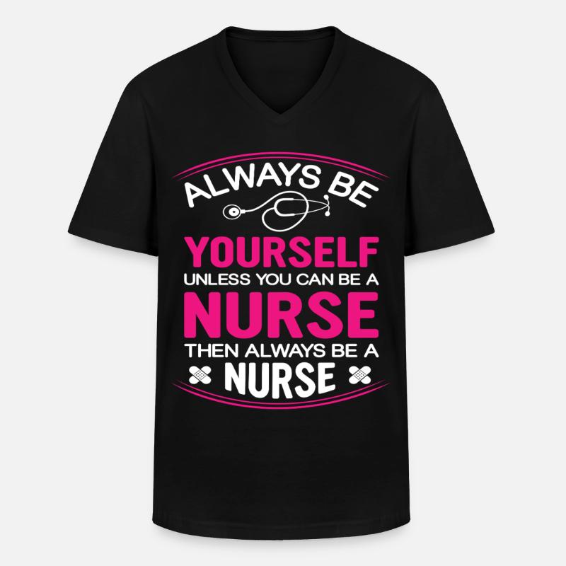 Krankenschwester - Männer-T-Shirt mit V-Ausschnitt - Schwarz
